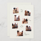 Minimale Sieben-Foto-Urlaubskarte Feiertagskarte (Vorne/Hinten)