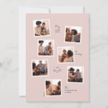 Minimale Sieben-Foto-Urlaubskarte