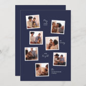 Minimale Sieben-Foto-Urlaubskarte Feiertagskarte (Vorne/Hinten)