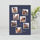 Minimale Sieben-Foto-Urlaubskarte Feiertagskarte (Stehend Vorderseite)