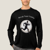 Minimale Silhouette Motion Sweater - Moderner Graf Tri-Blend Shirt (Vorderseite)