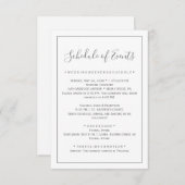 Minimale Silver Wedding Card Begleitkarte (Vorne/Hinten)