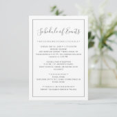 Minimale Silver Wedding Card Begleitkarte (Stehend Vorderseite)