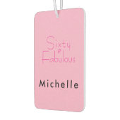 Minimale Sixty & Fabulous 60. Geburtstagsfeier Autolufterfrischer (Links)