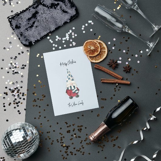 Minimale skandinavische Gnome Frohe Weihnachten