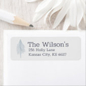 Minimale Sketch Evergreen Tree Holiday Label (Insitu)