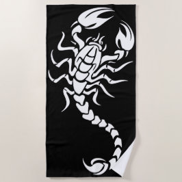 Minimale Skorpion-Stammes-Tattoo-Stil-Illustration Strandtuch