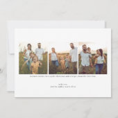 Minimale Skript-Ferienfotografie Feiertagskarte (Rückseite)