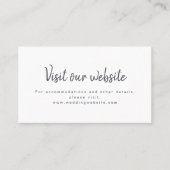 Minimale Skript Hochzeit Website einfügen Karte (Vorderseite)