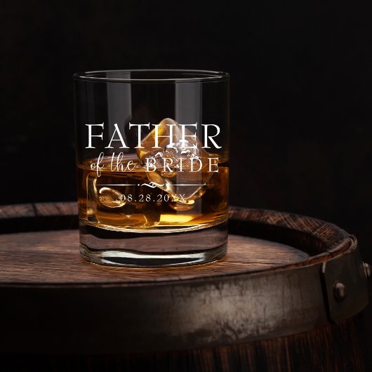 Minimale Skript maßgeschneiderte Hochzeit Vater de Whiskyglas