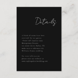 Minimale Skriptdetails-Abschlusskarte Begleitkarte