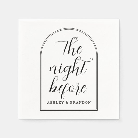 Minimale Skripte Die Nacht vor Napkins Serviette (Vorderseite)