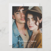 Minimale Skripte Einfach Modernes Vollständiges Fo Save The Date (Vorderseite)