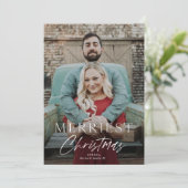 Minimale Skripte Einfachste Weihnachts-Foto Urlaub Karte (Stehend Vorderseite)