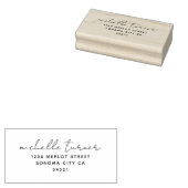 Minimale Skripte Moderne Rücksendeadresse Gummistempel (Stempel)