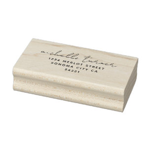 Minimale Skripte Moderne Rücksendeadresse Gummistempel
