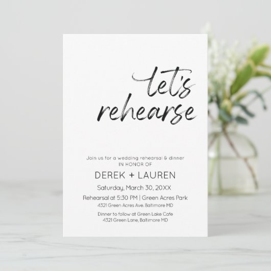 Minimale Skripte: Wir müssen die Hochzeitsstiftung Einladung (Stehend Vorderseite)