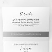 Minimale Skripteinladung für dreifach gefaltete Ho Einladung (Innen Erste Seite)