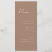 Minimale Skriptkarte Menükarte (Vorderseite)