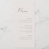 Minimale Skriptkarte Menükarte (Vorderseite)