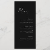 Minimale Skriptkarte Menükarte (Vorderseite)