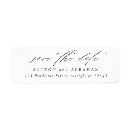 Minimale SkriptSave the Date-Rücksendeadresse (Vorne)