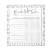 Minimale Skriptstruktur Habit Tracker Notepad Notizblock (Vorderseite)