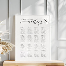 Minimale Skripttypografie Hochzeitsstift Poster