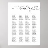 Minimale Skripttypografie Hochzeitsstift Poster (Vorne)