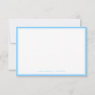 Minimale Sky Blue Flat Note Card Mitteilungskarte