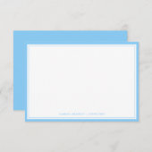 Minimale Sky Blue Flat Note Card Mitteilungskarte (Vorne/Hinten)