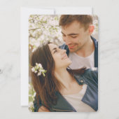 Minimale Smokey Black Foliage Kontur Foto Hochzeit Einladung (Rückseite)