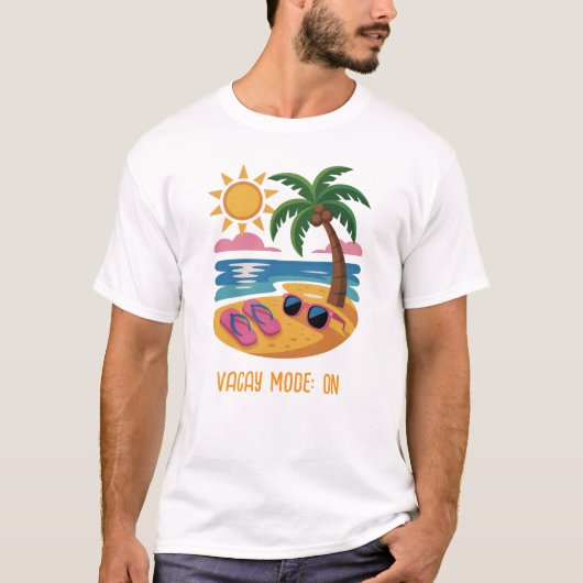 Minimale Sommer Beach Szene - individuell einstell T-Shirt (Vorderseite)