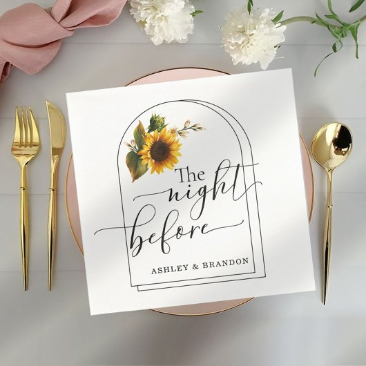 Minimale Sonnenblume Drehbuch Die Nacht vor Napkin Serviette