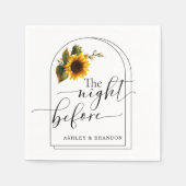 Minimale Sonnenblume Drehbuch Die Nacht vor Napkin Serviette (Vorderseite)