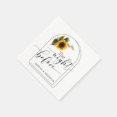 Minimale Sonnenblume Drehbuch Die Nacht vor Napkin Serviette (Ecke)
