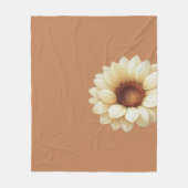Minimale Sonnenblumen-Terrakotta-Decke Fleecedecke (Vorderseite)