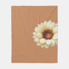 Minimale Sonnenblumen-Terrakotta-Decke Fleecedecke