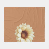 Minimale Sonnenblumen-Terrakotta-Decke Fleecedecke (Vorderseite (Horizontal))