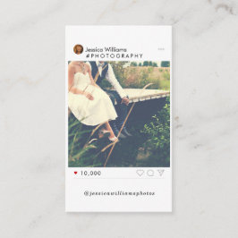 Minimale Sozialmedium-Fotografie-Visitenkarten Visitenkarte