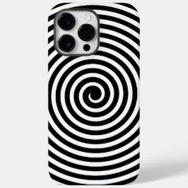 Minimale spiralschwarze und weiße optische Illusio Case-Mate iPhone 14 Pro Max Hülle