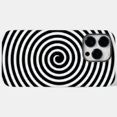 Minimale spiralschwarze und weiße optische Illusio Case-Mate iPhone Hülle (Rückseite (Horizontal))