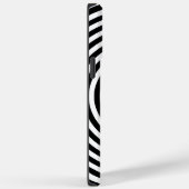 Minimale spiralschwarze und weiße optische Illusio Case-Mate iPhone Hülle (Rückseite / Rechts)