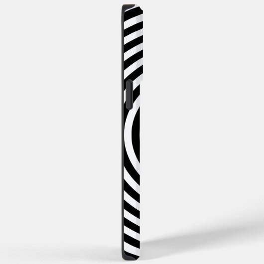 Minimale spiralschwarze und weiße optische Illusio Case-Mate iPhone Hülle (Rückseite / Rechts)