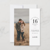 Minimale Split-Layout-Foto-Hochzeit - Save-the-Dat Save The Date (Vorderseite)