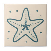 Minimale Starfish Ocean Art Tile Fliese (Vorderseite)