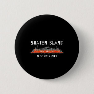 Minimale Staten Island-Fähre New York Button