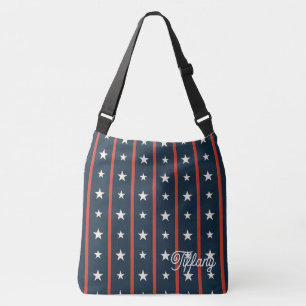 Minimale Sternenfeld-Pattern USA   Luxus Damenmode Tragetaschen Mit Langen Trägern