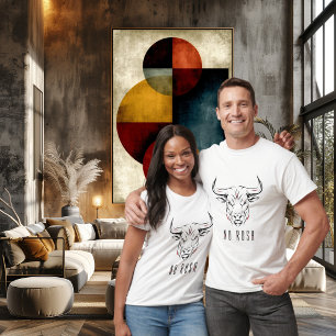 Minimale Stier-Linienkunst T-Shirt