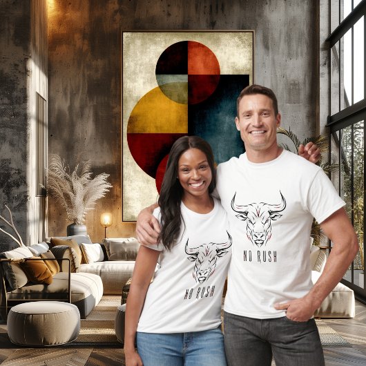 Minimale Stier-Linienkunst T-Shirt